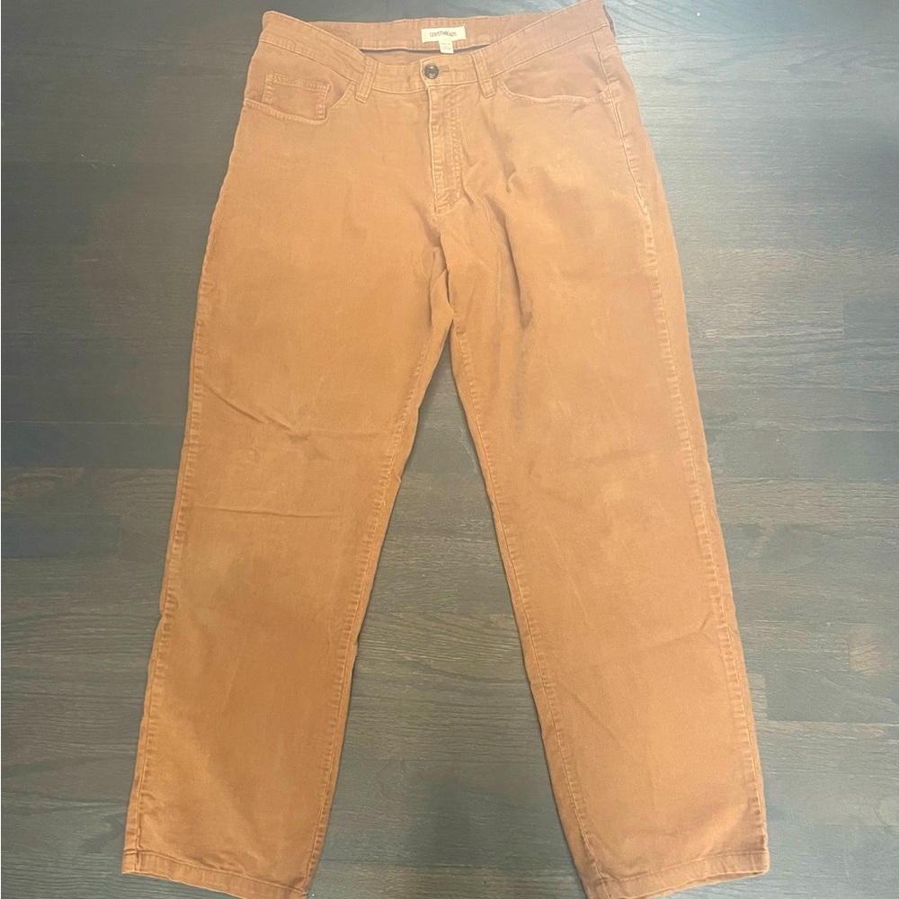 corduroy brown baggy pants 34x32